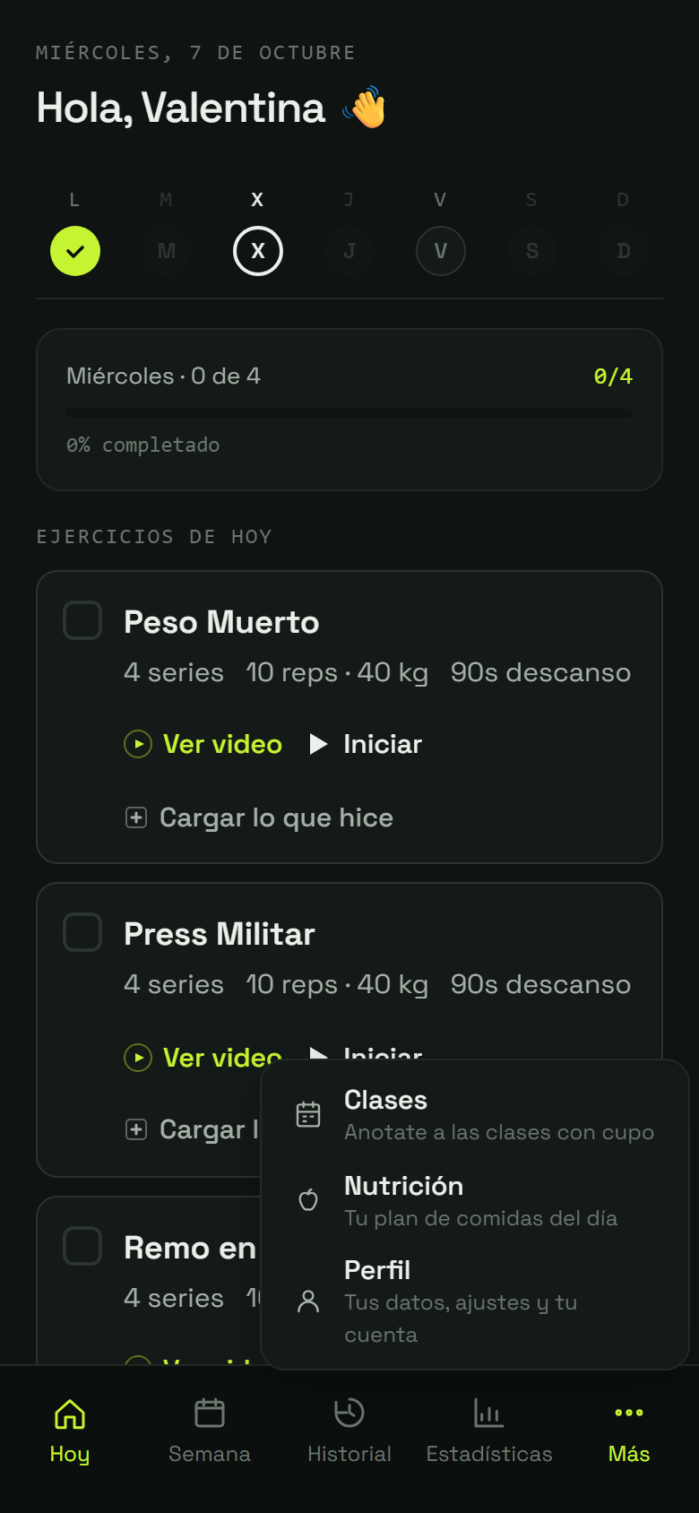 Paso 2: Elegí “Clases”