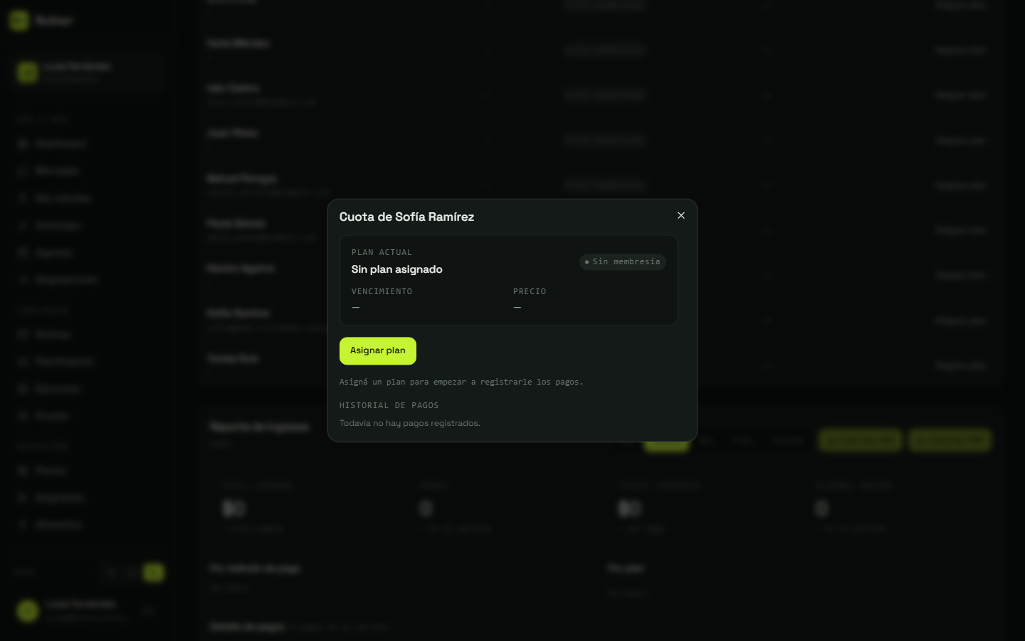 Paso 10: En su cuota, tocá “Asignar plan”