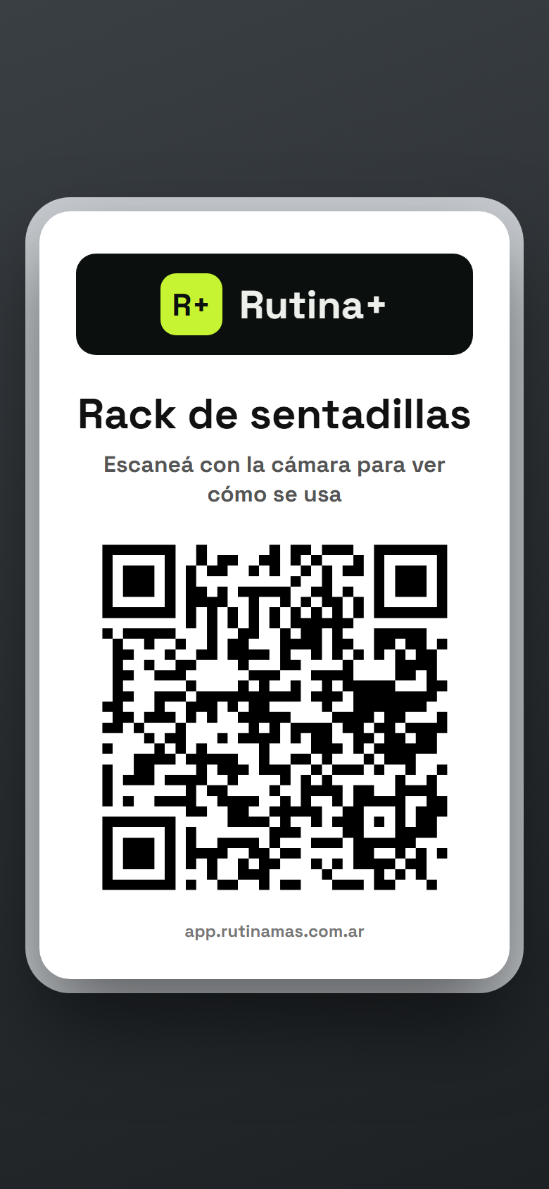 Paso 1: Buscá el QR pegado en la máquina