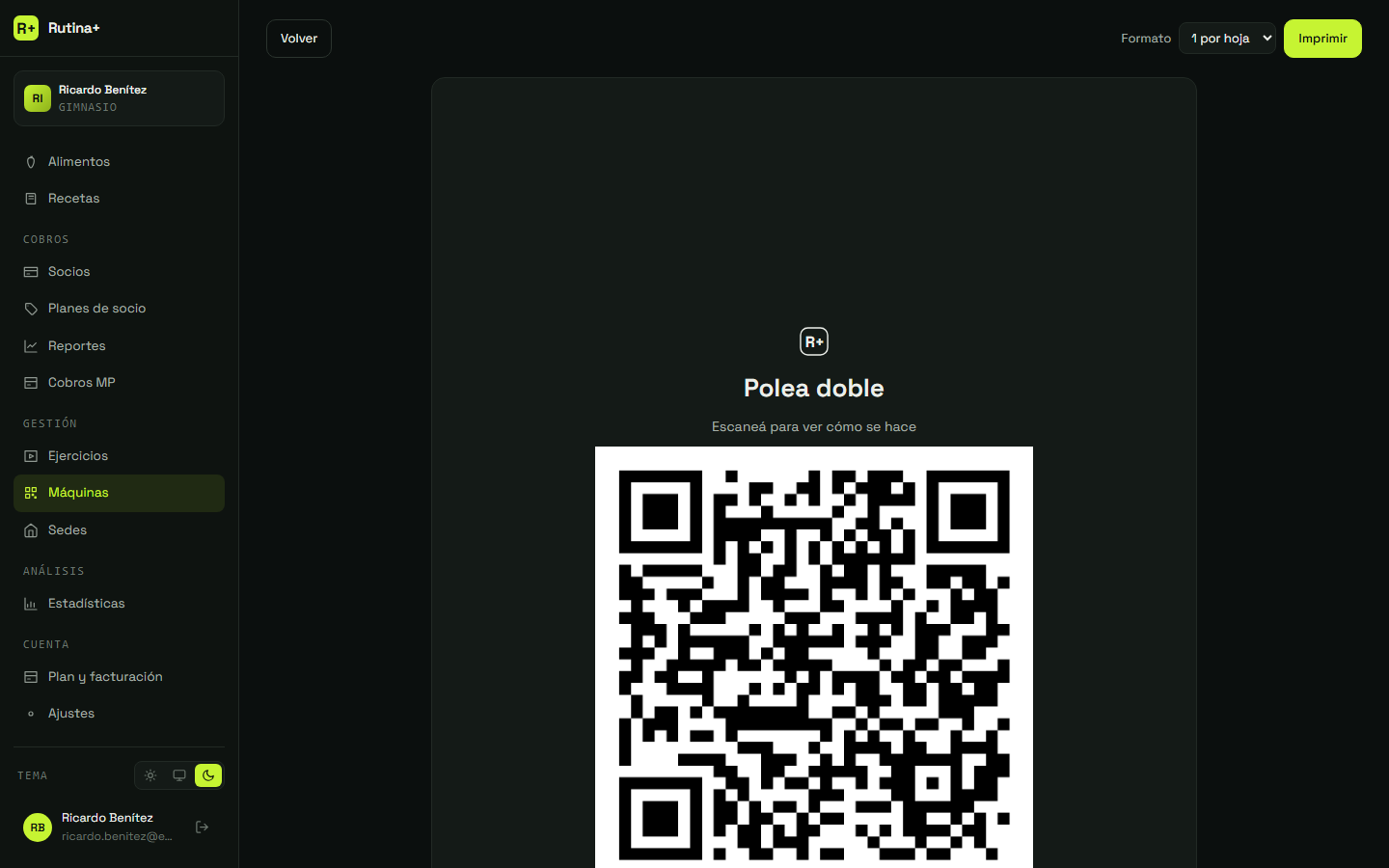 Paso 12: Elegí si imprimís 1 o 4 QR por hoja