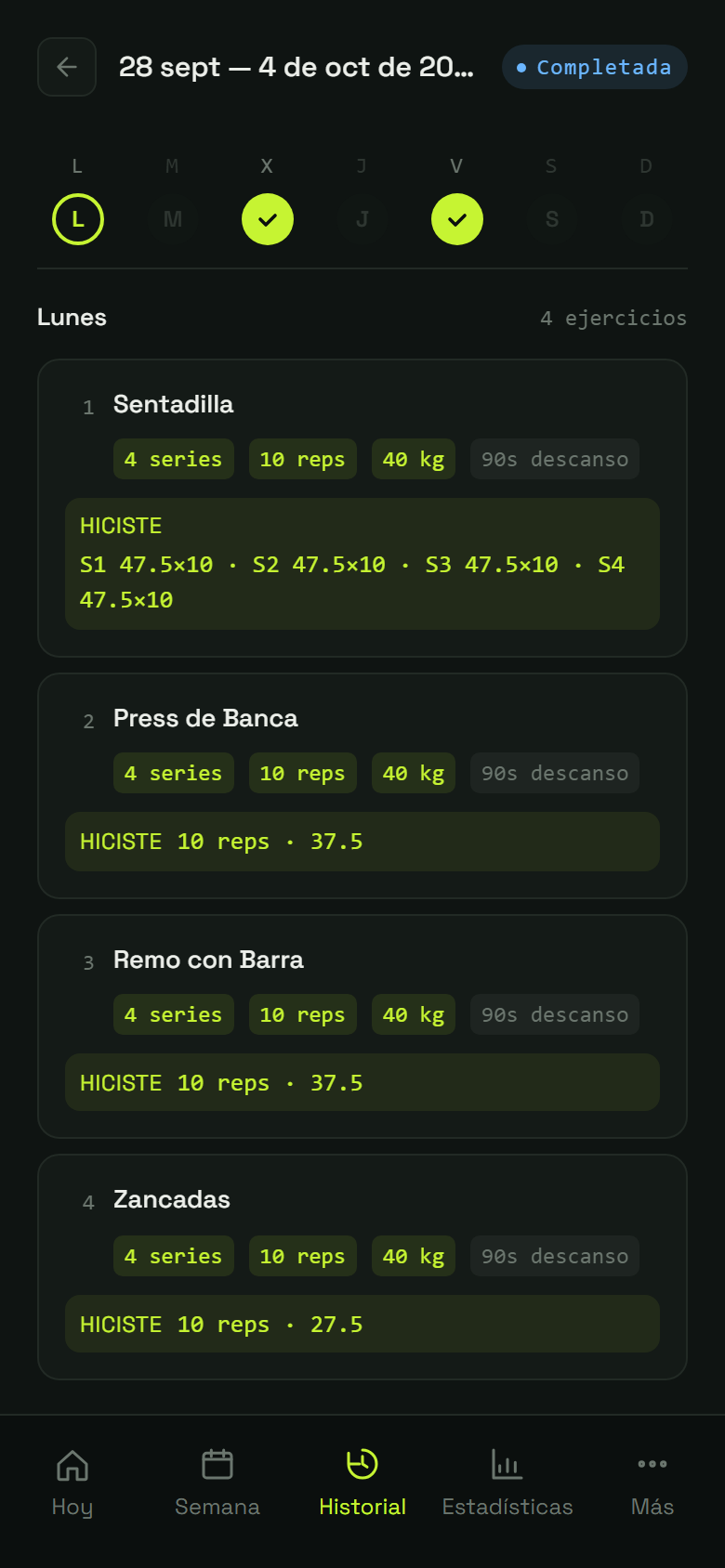 Paso 7: Tocá otro día para ver los suyos