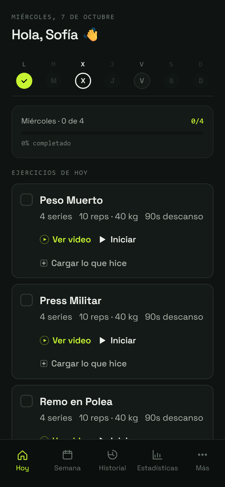 Paso 1: Tocá “Estadísticas” en el menú de abajo