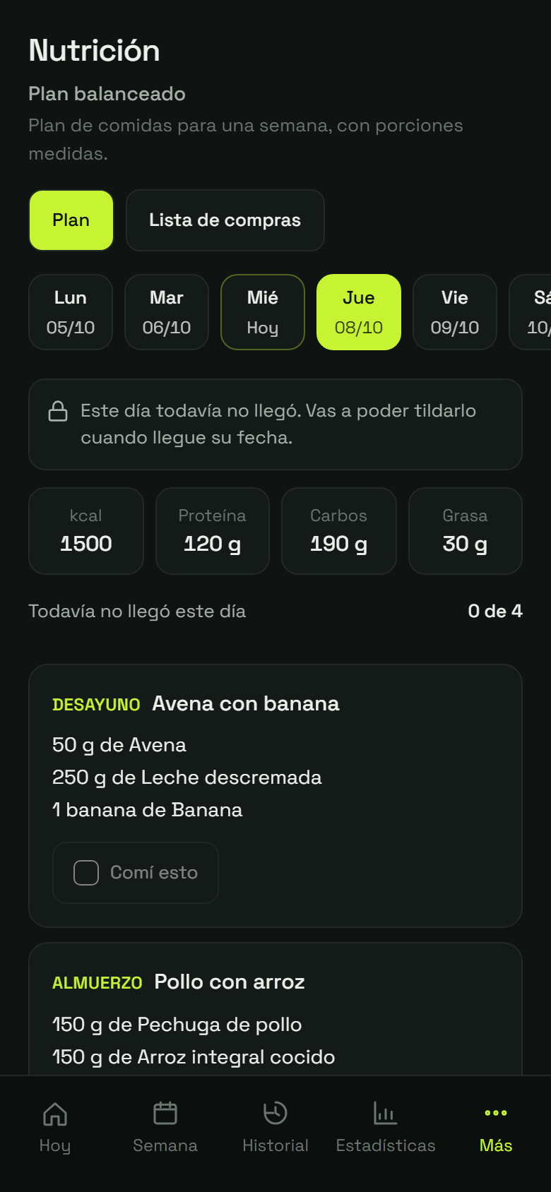 Paso 11: Entrá a “Lista de compras”