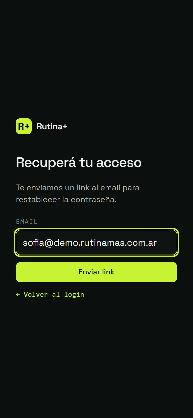 Paso 2: Escribí el email de tu cuenta