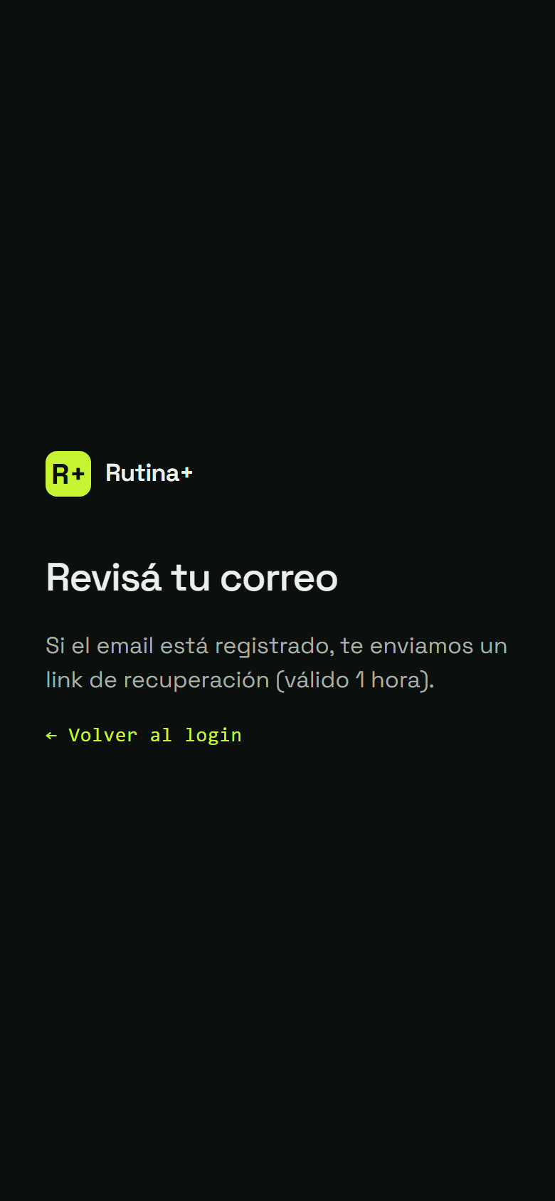 Paso 5: El link dura 1 hora: abrilo y elegí tu clave nueva