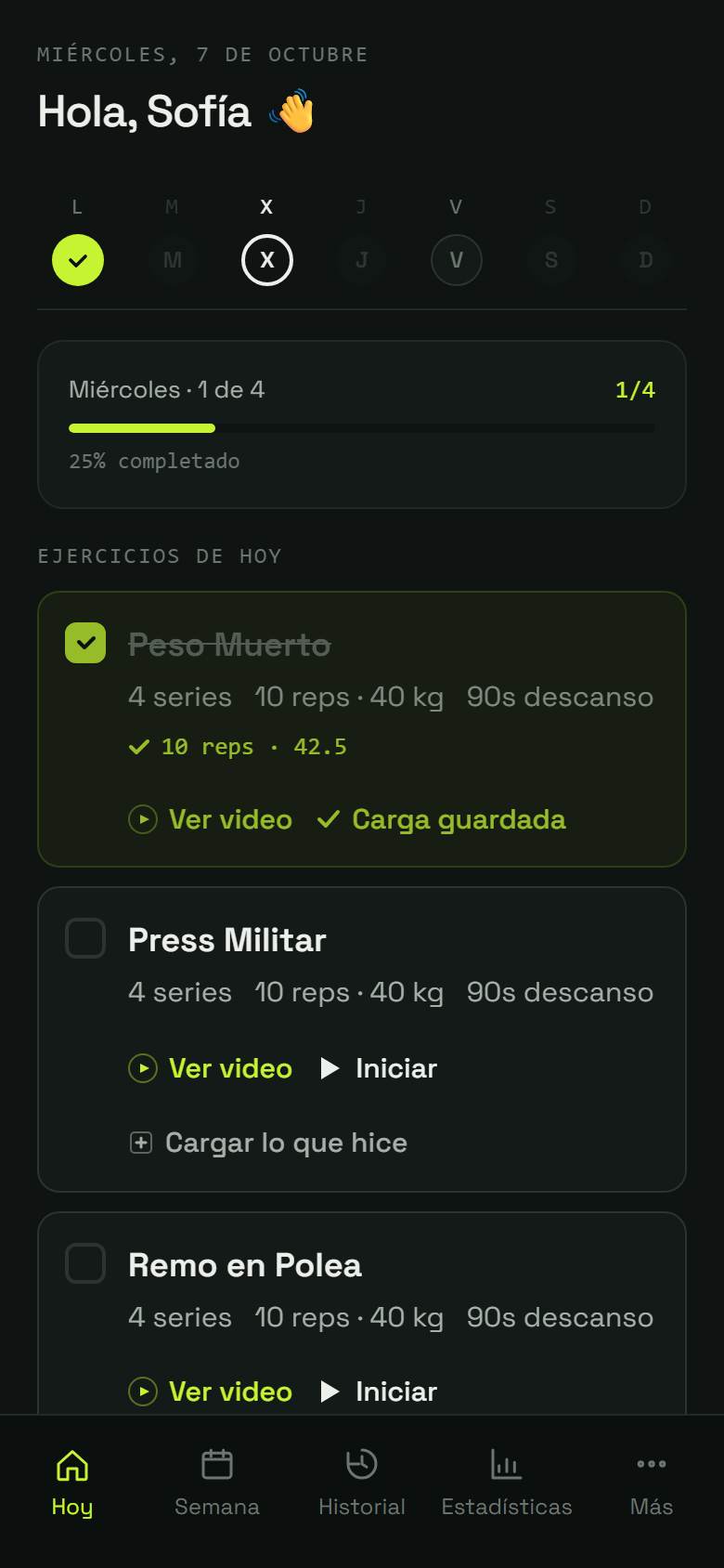 Paso 6: Queda hecho y suma a tu progreso del día