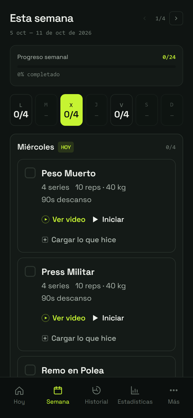 Paso 5: Tocá un día para ver qué te toca